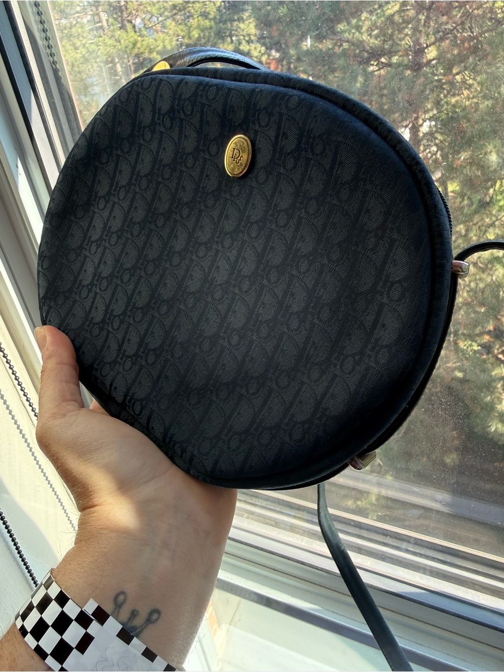 ✨Authentic Vintage Christian Dior Navy Oblique Trotter Shoulder Bag✨